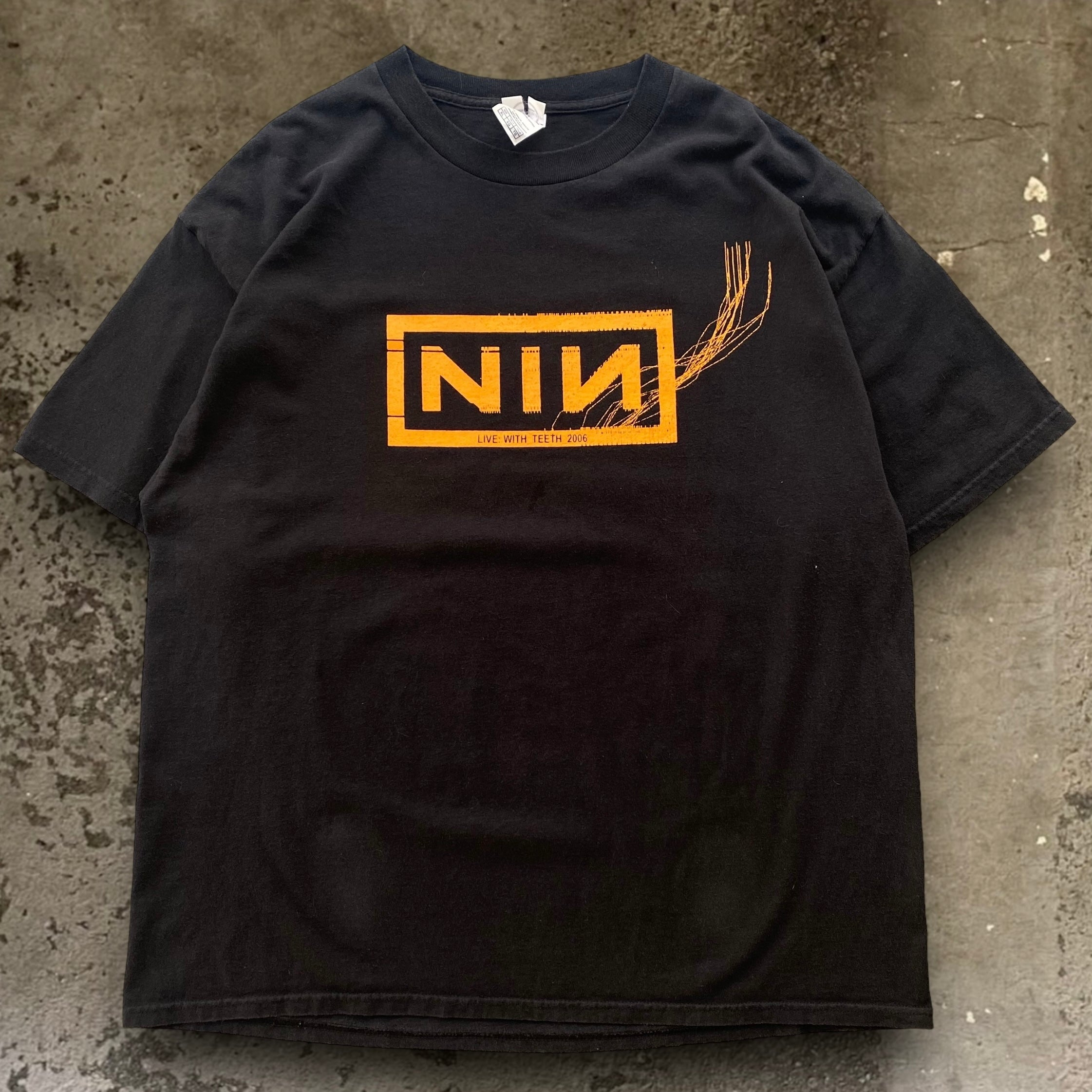 00s NINE INCH NAILS with teeth Tシャツ L POST JUNK / 00's NINE INCH NAILS “LIVE: WITH TEETH 2005” T