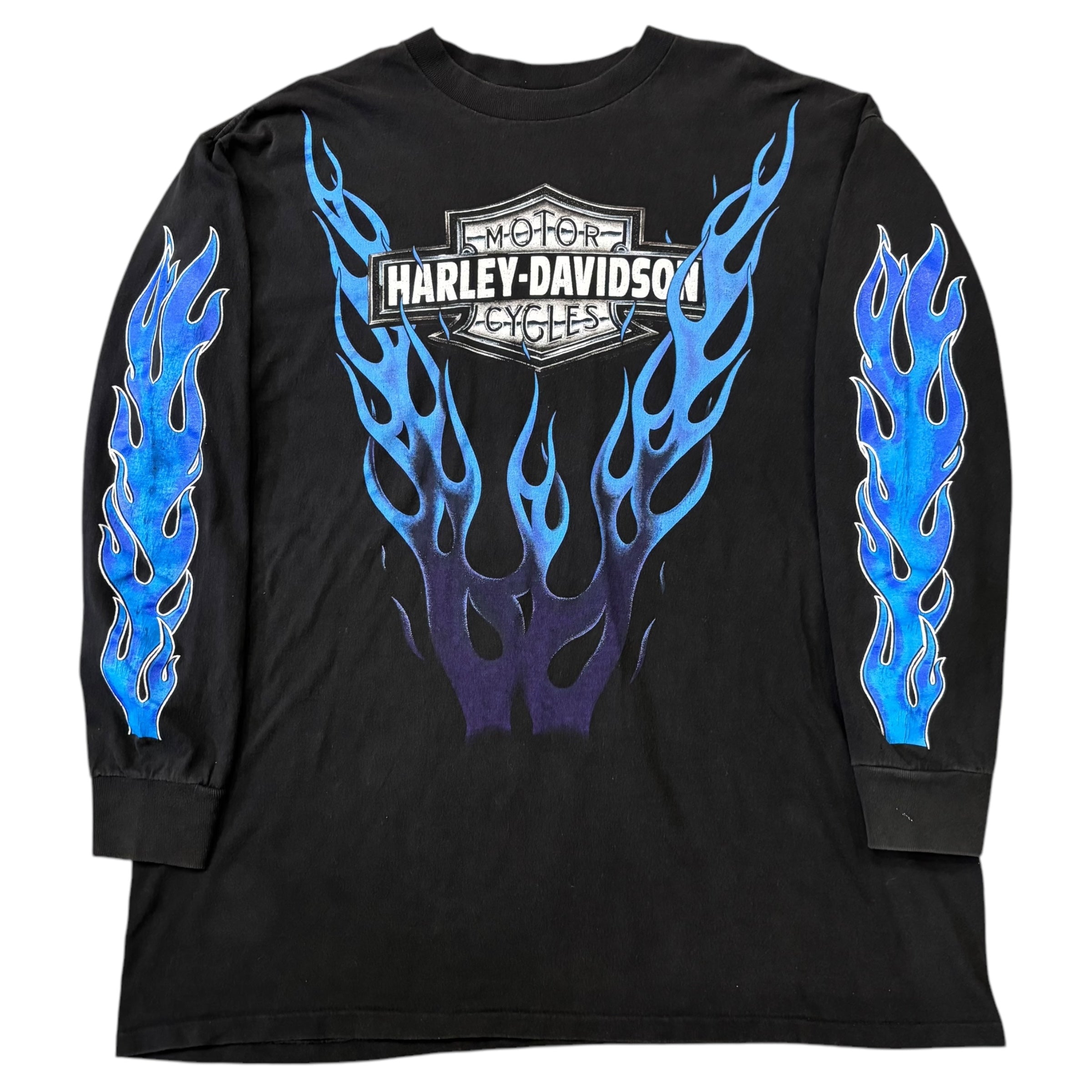 Harley-Davidson ハーレー ビンテージ ロンt ブルーフレイム VINTAGE ヴィンテージ Harley Davidson ハーレーダビッドソン Blue