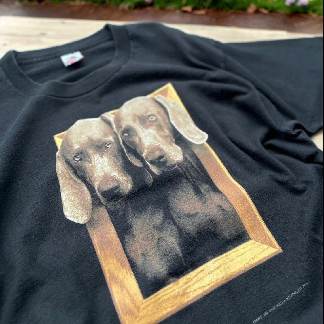 90s William Wegman　アート　アニマル　Tシャツ ヴィンテージ vintage 90's 90年代 FRUIT OF THE LOOM