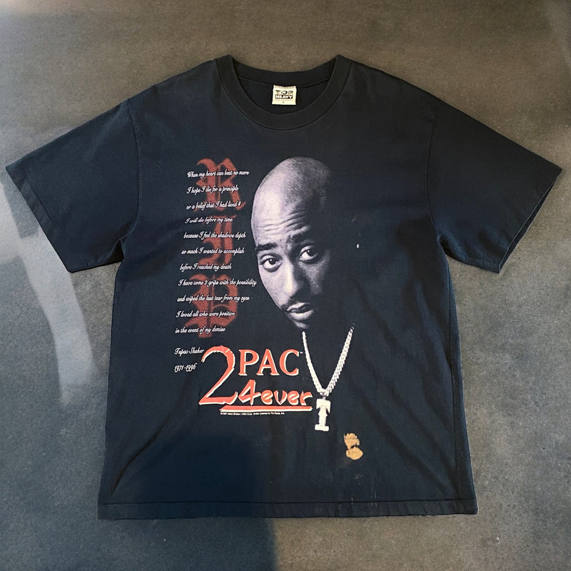 古着 90s【TOP HEAVY】1997 2pac4Ever