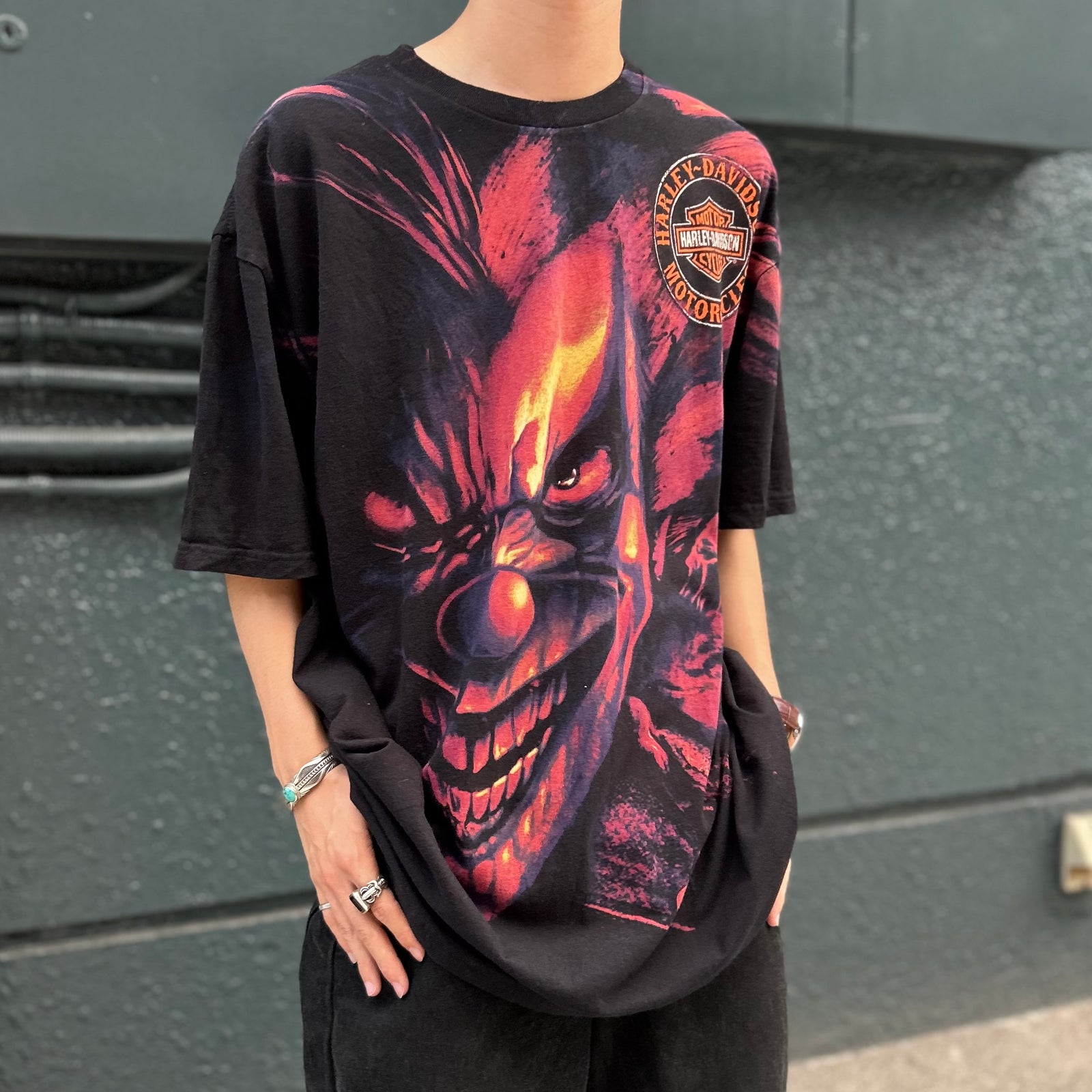 Harley-Davidson ピエロ ロンT 袖プリ ブラック L 0C6F9C11-2B42-4E22-9C09-