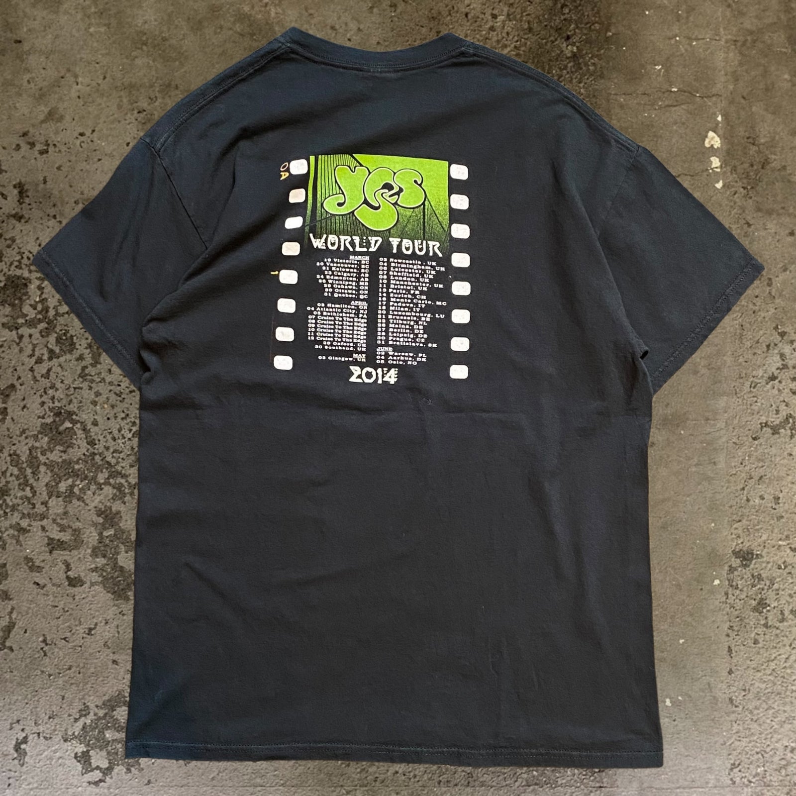【希少】YES　ワールドツアー ヴィンテージ Tシャツ ブラック サイズXL 1118C7FF-A9AA-4CA4-968A-