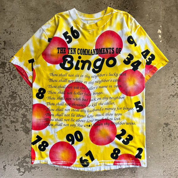 古着 90's 【ACCORD】All-over print Bingo Tシャツ