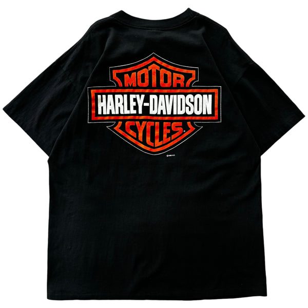 【古着Tシャツ】企業 Harley-Davidson "THE HOTTEST SOUND ON THE ROAD ENGINE EMBLE"