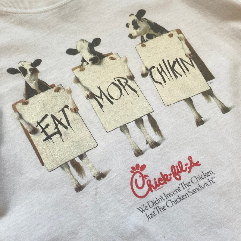 【古着Tシャツ】グッドレギュラー 90's Chick-fil-A "EAT MOR CHIKIN"