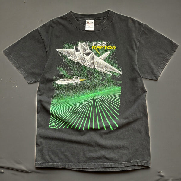 【古着Tシャツ】グッドレギュラー 90s BLACKBURD "F22 RAPTOR"