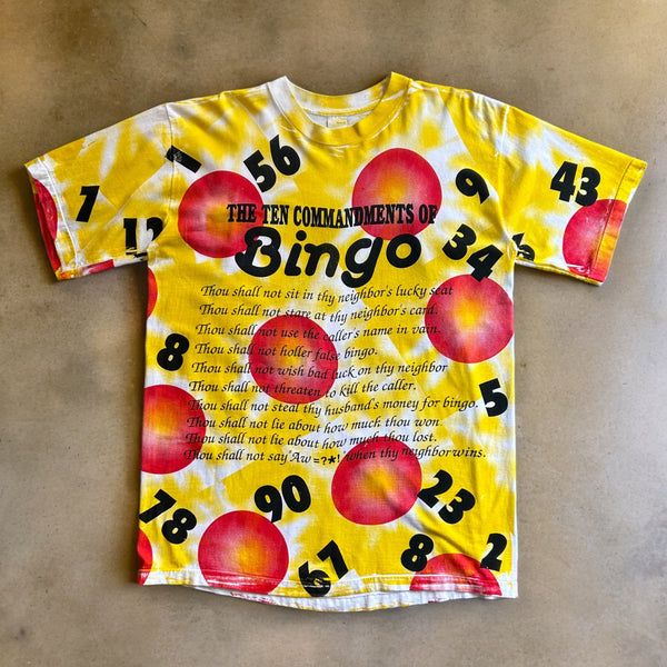 古着 90's 【ACCORD】All-over print Bingo Tシャツ