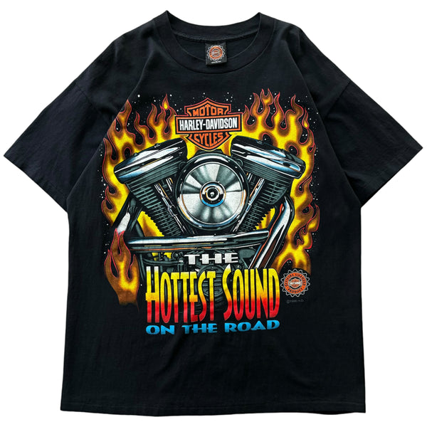 【古着Tシャツ】企業 Harley-Davidson "THE HOTTEST SOUND ON THE ROAD ENGINE EMBLE"