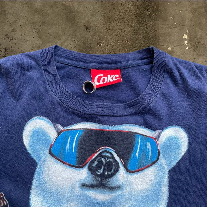 【古着Tシャツ】企業 90's Coca-Cola ポーラベア ネイビー