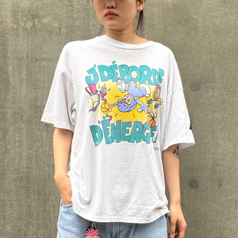 古着 80s【HUMEUR DESIGN】プリントデザインTシャツ｜ヴィンテージ 