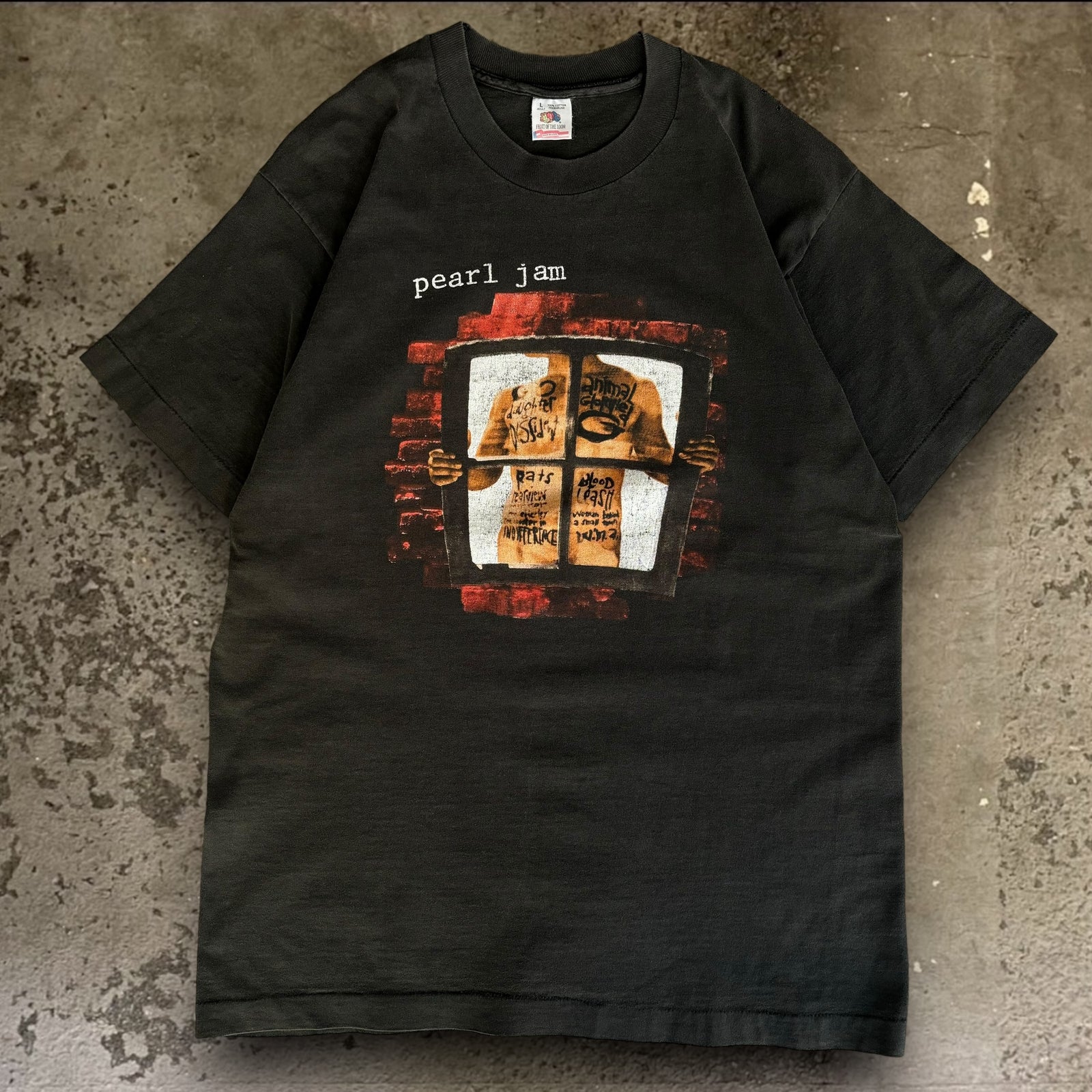 90s pearl jam window pain ヴィンテージtシャツ 古着Tシャツ】音楽 Pearl Jam 