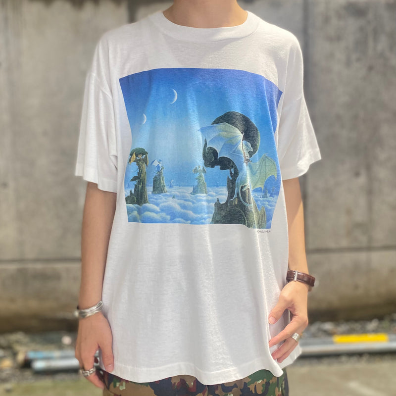 【古着Tシャツ】アート 90's Michael Whelan "THE Science Fiction BOOK CLUB"