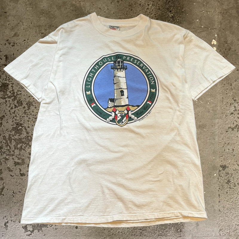 【古着Tシャツ】グッドレギュラー  90s ONEITA LIGHTHHOUSE PRESERVATION