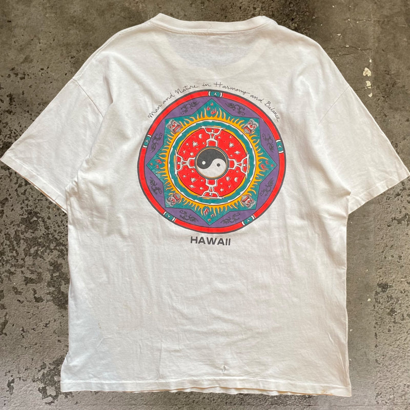 【古着】90s HAWAII 陰陽デザインTシャツ