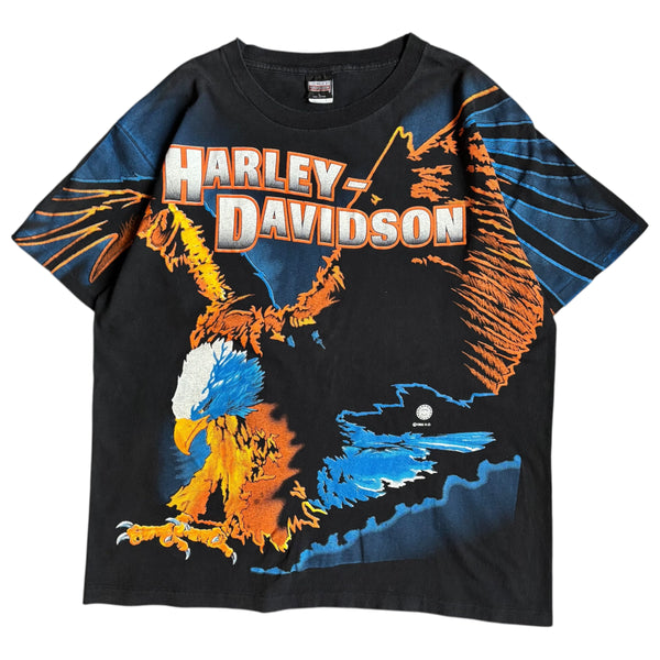 【古着Tシャツ】 90's 企業 Harley-Davidson "Eagle All Over Print"