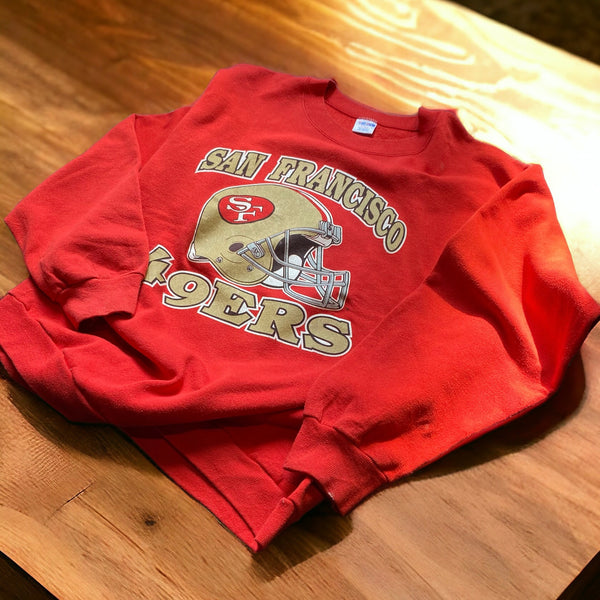 90s 【SAN FRANCISCO 49ERS】デザインプリントスウェット