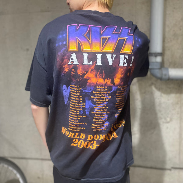 【古着Tシャツ】音楽 KISS"WORLD DOMINATION 2003-2004"