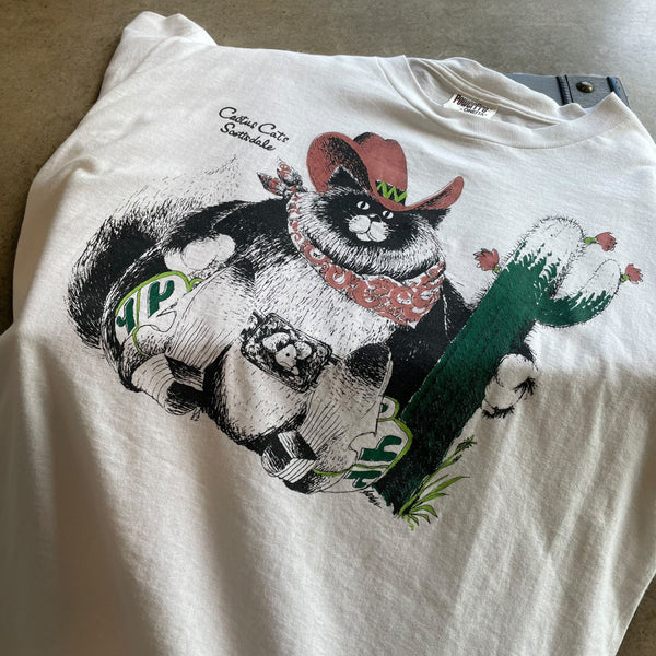 古着 90's【POWERPRO by ONEITA】Cactus Cats Scottsdale フロントデザインTシャツ