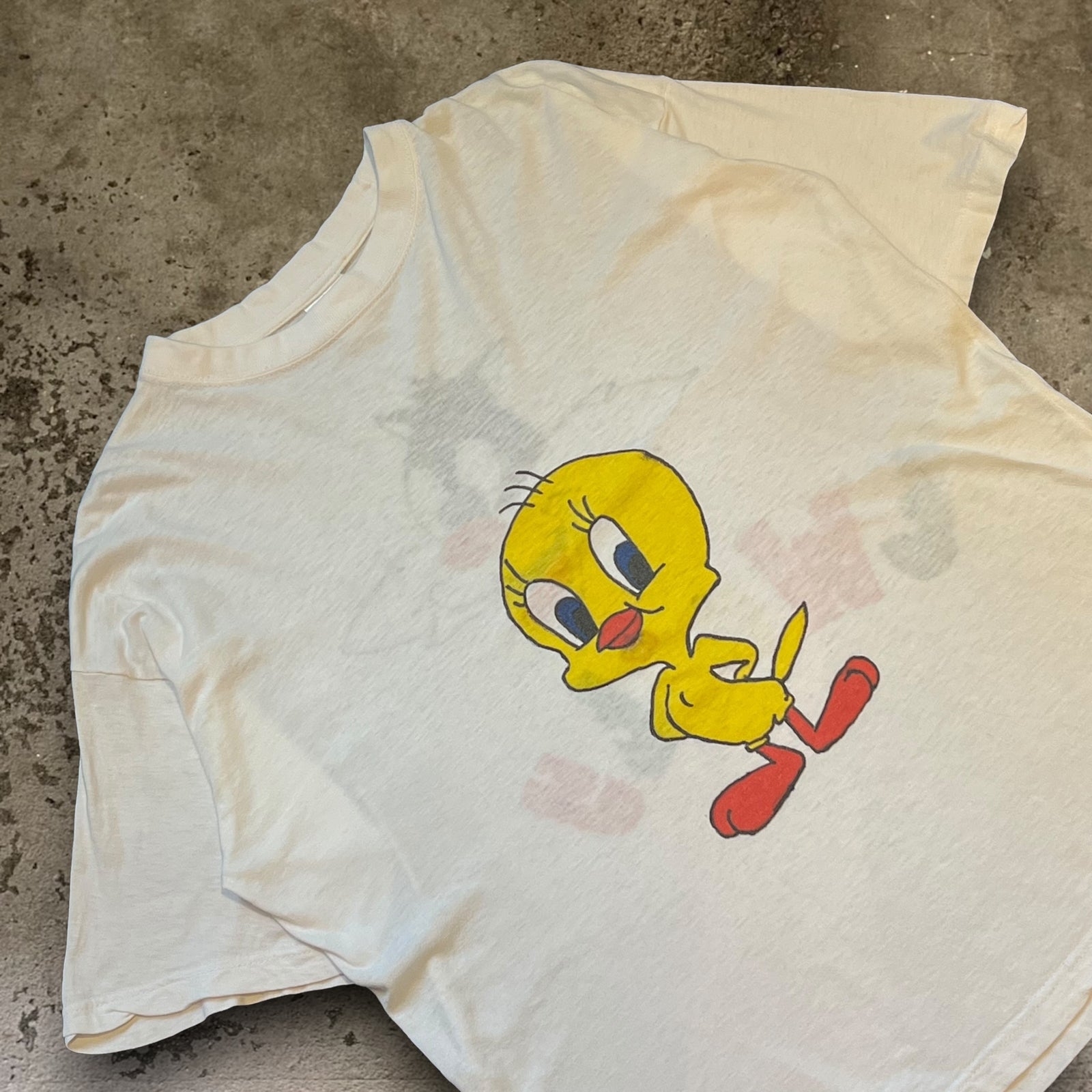 古着Tシャツ】アニメ 00s トゥイーティー&シルベスター｜ヴィンテージ