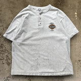 【古着Tシャツ】企業 90's Harley-Davidson  Henley Neck T-shirt