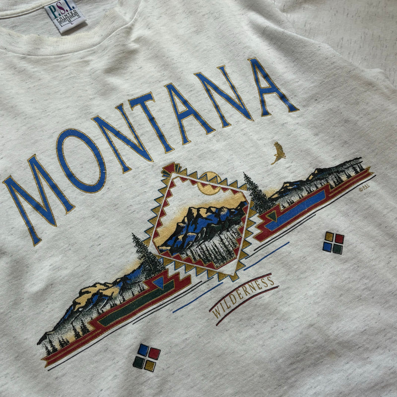 【古着Tシャツ】グッドレギュラー　90s P.S.I. "MONTANA"