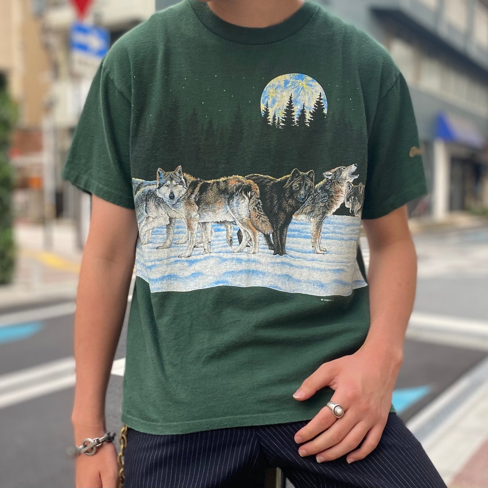 80s ジャージーズ 狼 vtg Tシャツ ウルフ アニマル あいみょん USA 80s ジャージーズ 狼 vtg Tシャツ ウルフ アニマル あいみょん USA