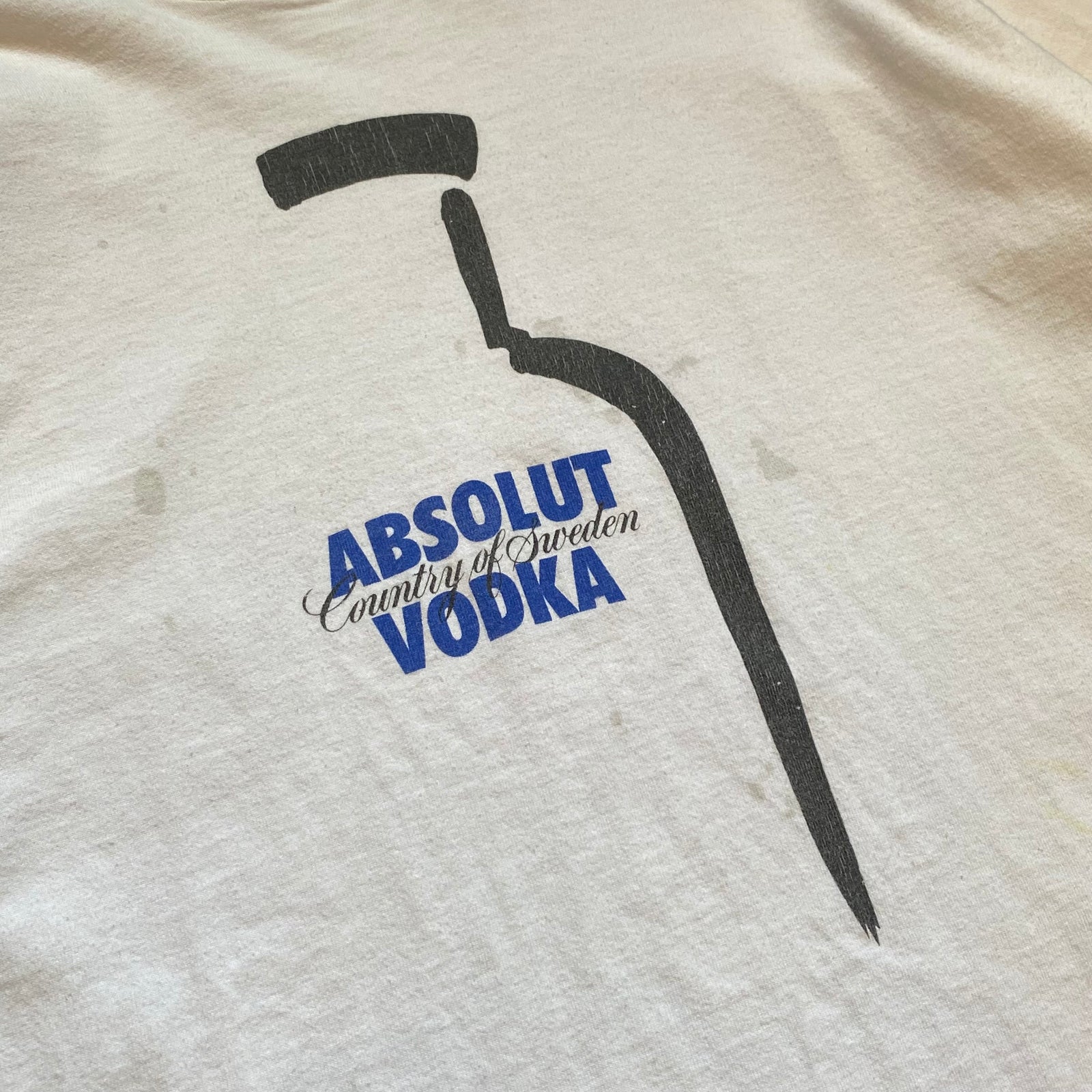 90s アブソルートウォッカ USA製　ミシガン大学 企業Tシャツ バーコード 古着Tシャツ】企業 90s ABSOLUT VODKA｜ヴィンテージ（古着）専門通販