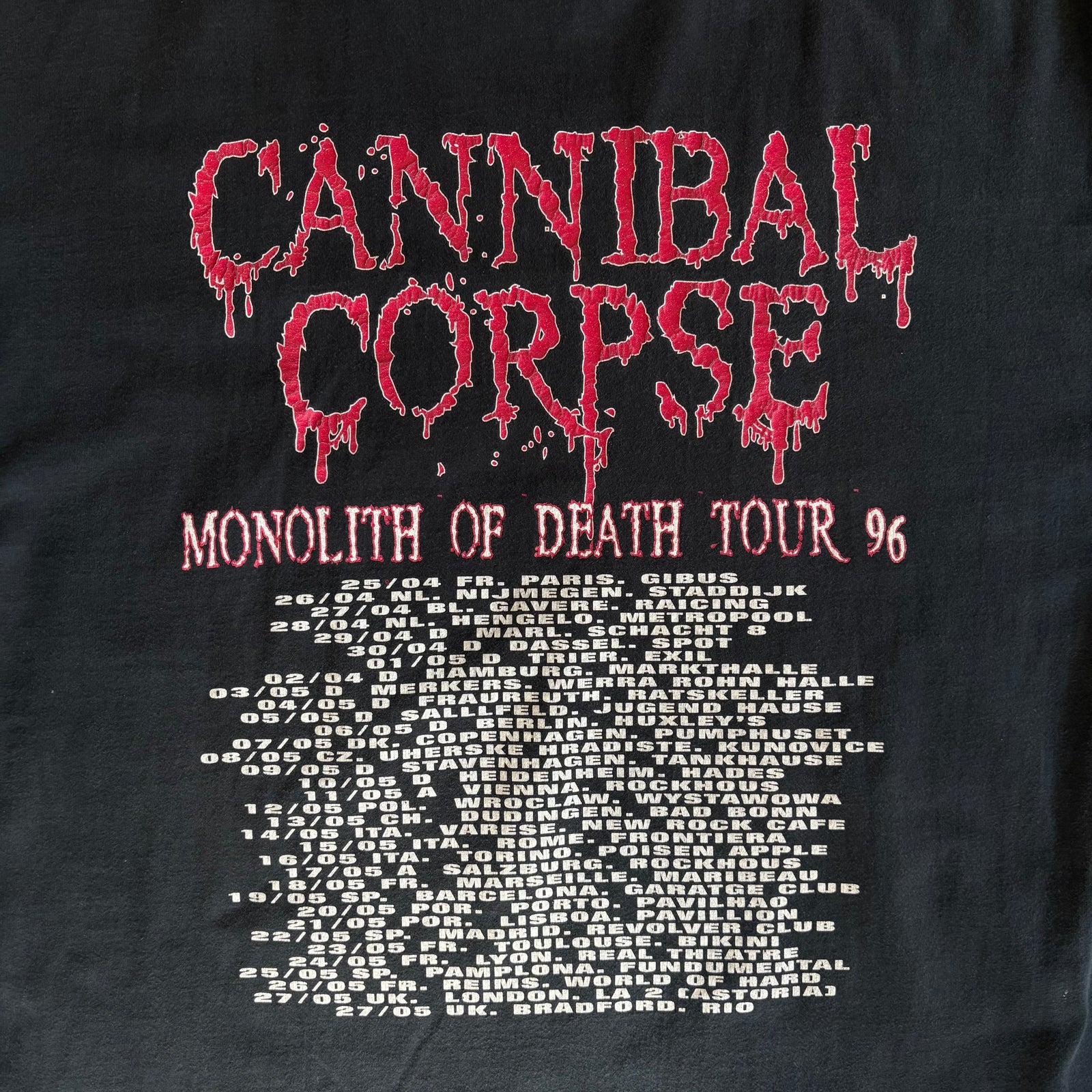 古着Tシャツ】音楽 Cannibal Corpse 