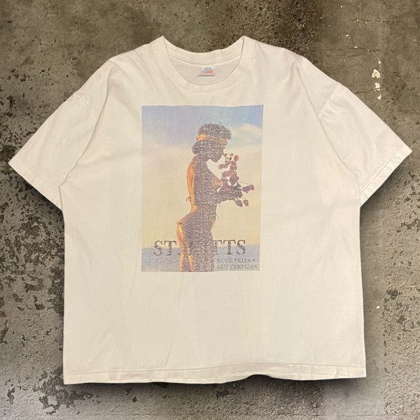 【古着Tシャツ】グッドレギュラー 90s ST.KITTS "BLUE SKIES & BUTTERFLIES"