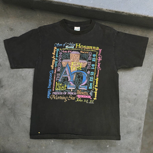 古着 92s【ALORE】カリフォルニアカジュアル デザインTシャツ