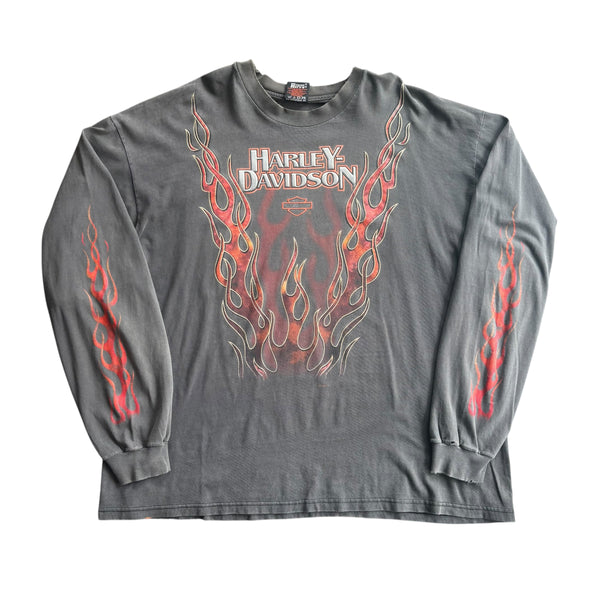 【古着Tシャツ】 Harley-Davidson "Flame Pattern"  long  sleeve T-shirt