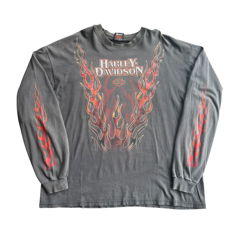 【古着Tシャツ】 Harley-Davidson "Flame Pattern"  long  sleeve T-shirt