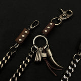 【新品】Leather Parts Wallet chain