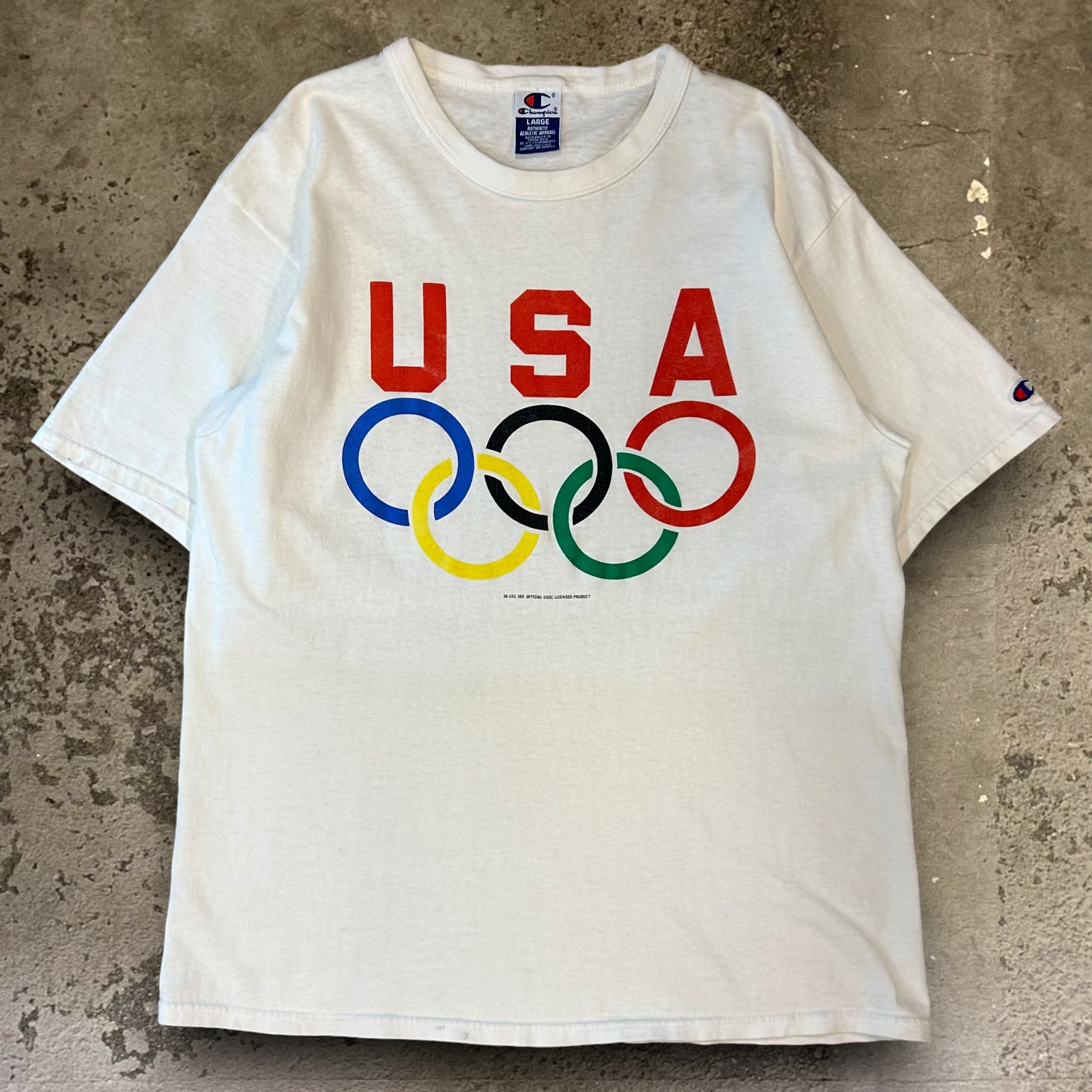 古着【Champion】オリンピックデザインTシャツ｜ヴィンテージ