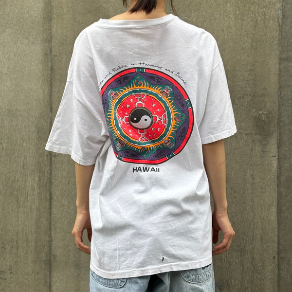 【古着Tシャツ】グッドレギュラー 90s HAWAII 陰陽デザインTシャツ｜ヴィンテージ（古着）専門通販ショップ古着屋Yutori