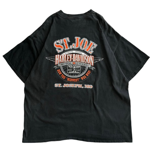 【古着Tシャツ】企業 Harley-Davidson イーグル＆ファイヤーパターン