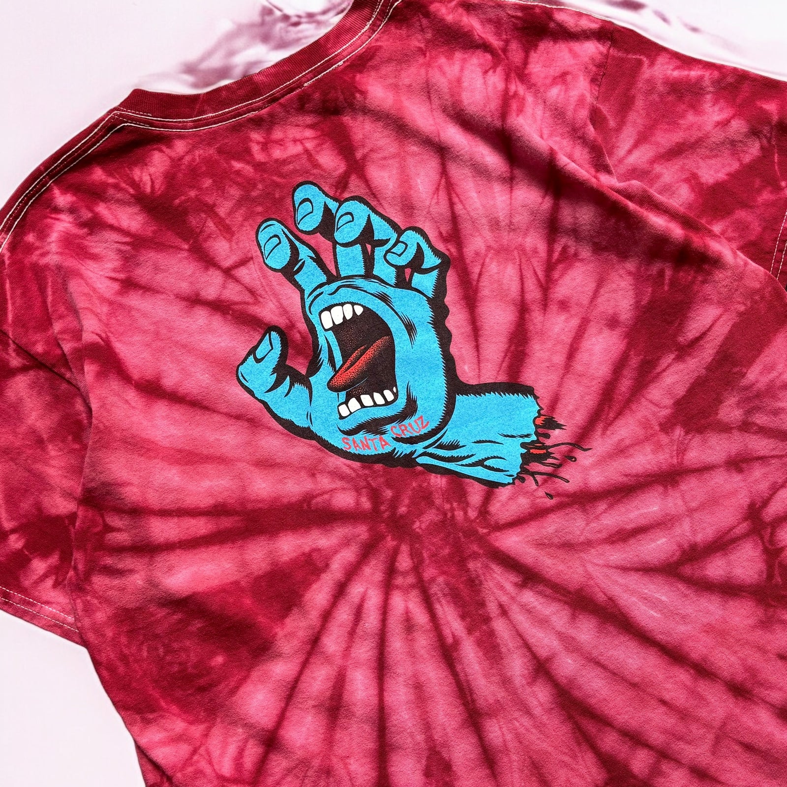 メ*ム様 古着　santa cruz 旧タグ　スクリーミングハンド　ジムフィリッ SANTA CRUZ SCREAMING HAND SK8 T-SHIRT - 古着屋 ｜ mushroom