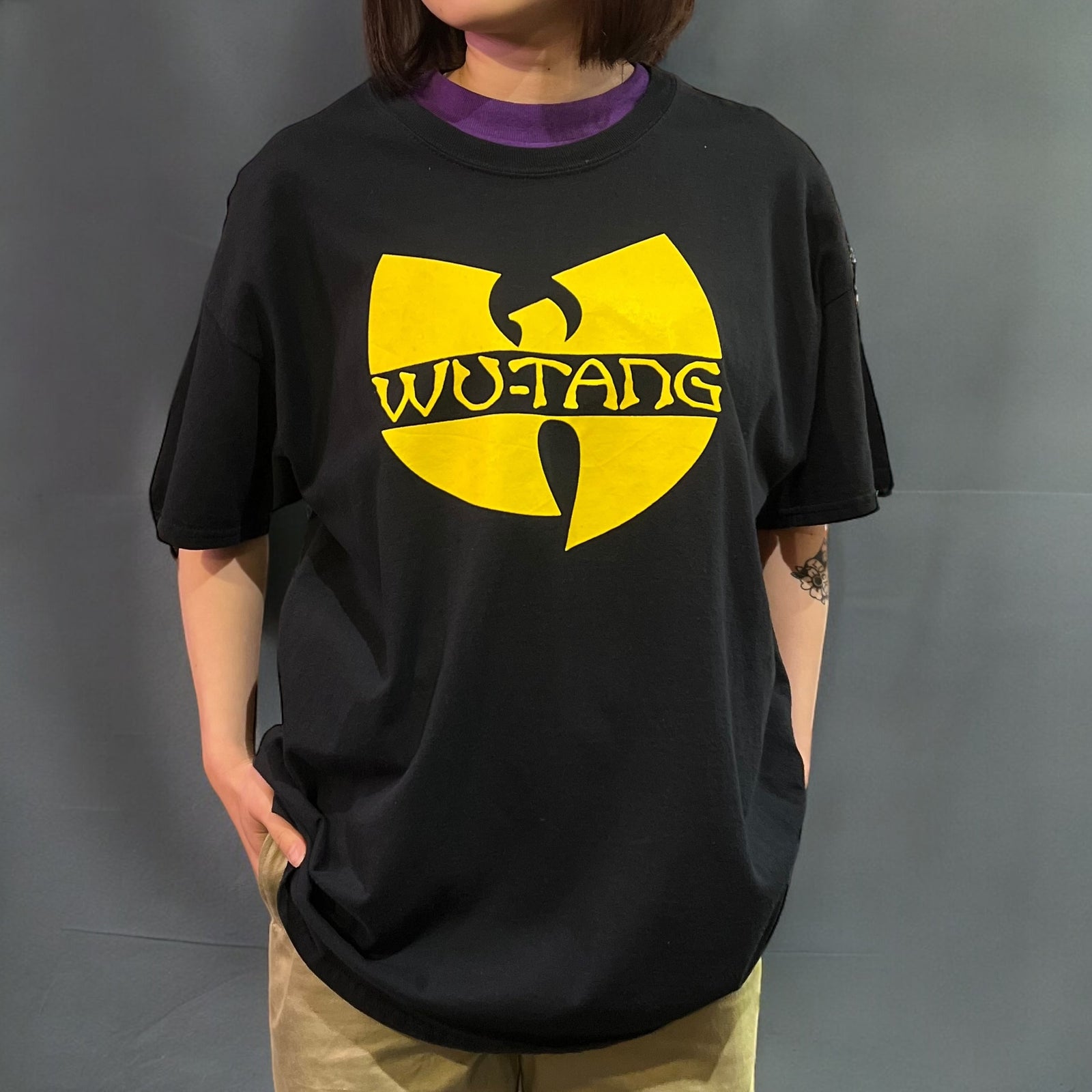古着Tシャツ】音楽 2020s Wu-Tang Clan ロゴデザインTシャツ
