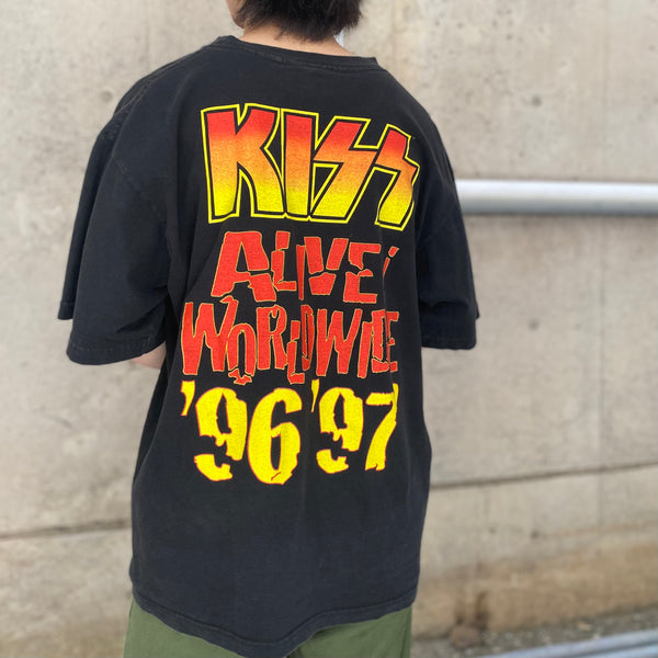 古着　90s【champ】KISS "ALIVE  / WORLDWIDE TOUR 1996-1997"