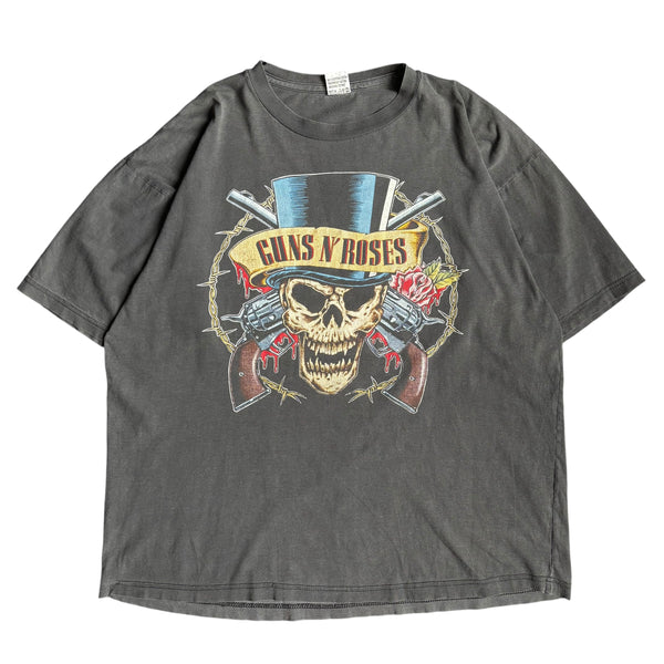【古着Tシャツ】 音楽 Guns N 'Roses "Top Hat Skull & Logo Design"