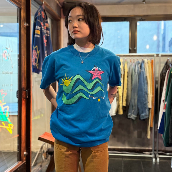 【古着】92s プリントデザインTシャツ