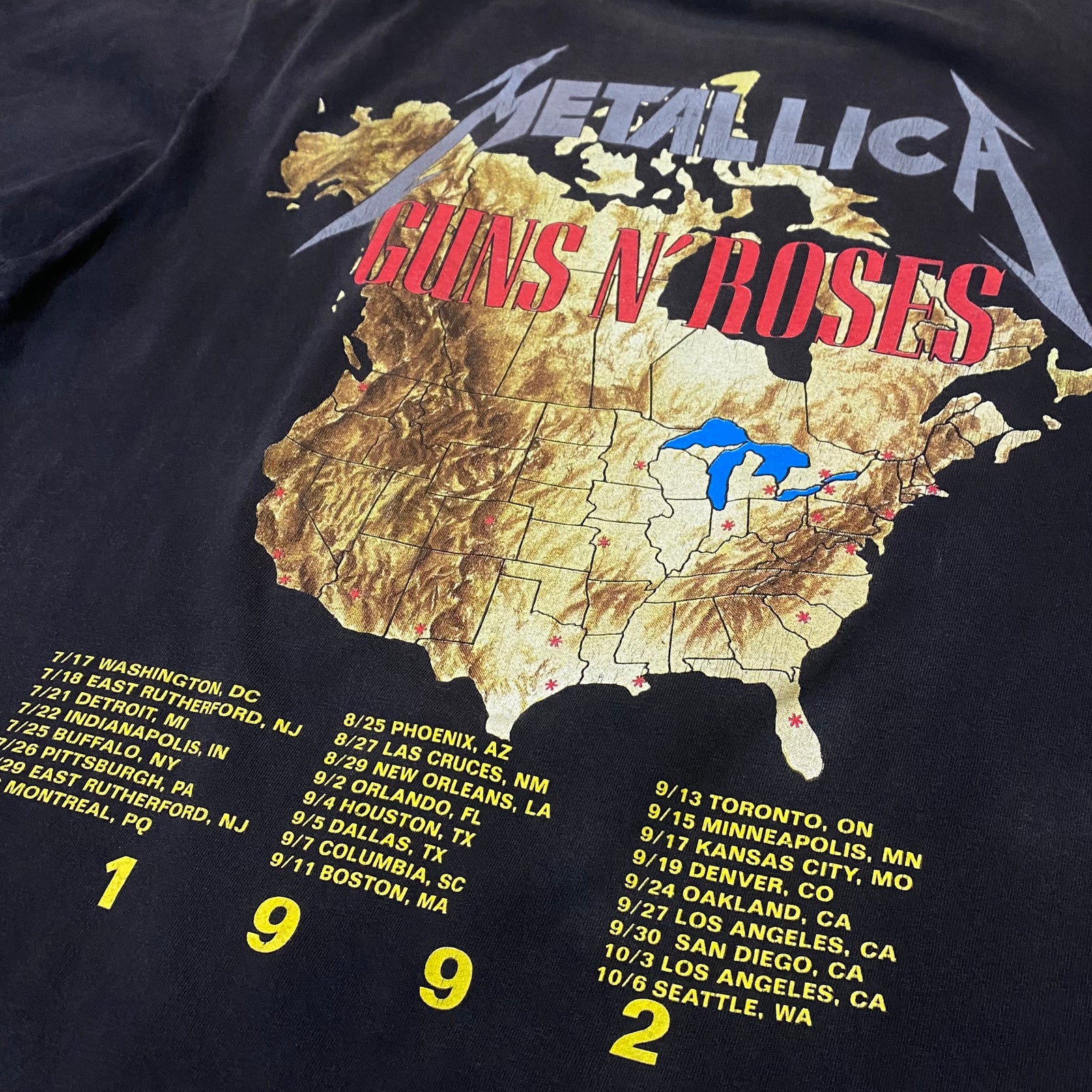 古着Tシャツ】音楽 METALLICA×GUNS N'ROSES 1992 TOUR｜ヴィンテージ