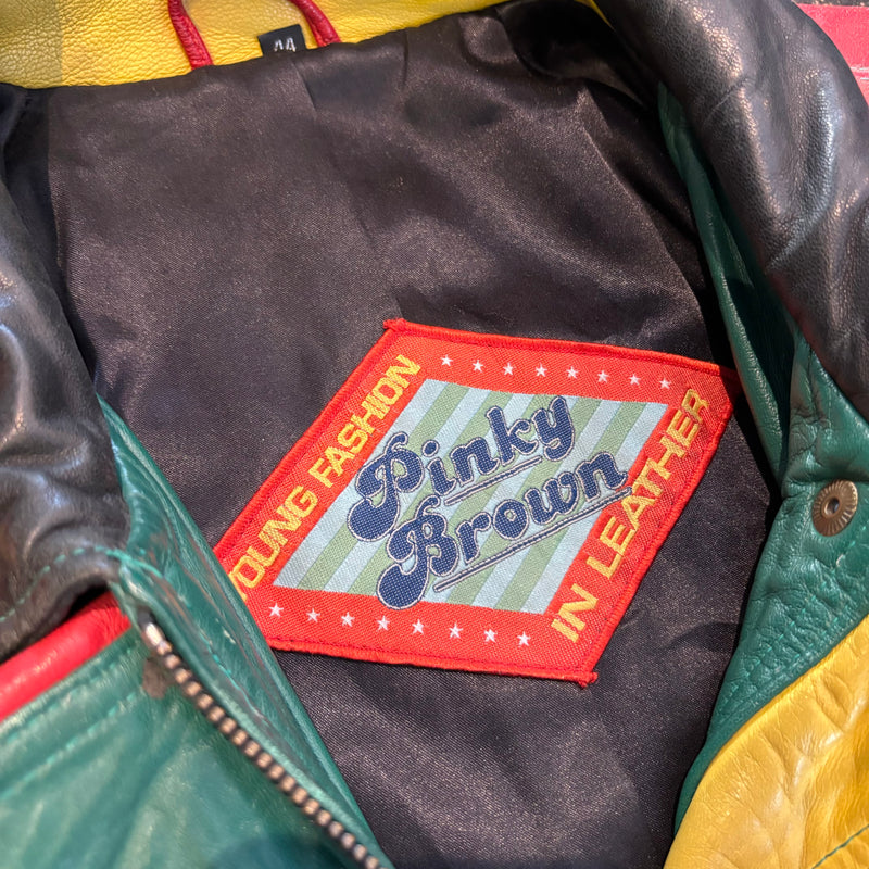 古着【Pinky Browon】デザインフェイクレザージャケット