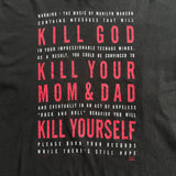 【古着Tシャツ】音楽 Marilyn Manson "KILL GOD KILL YUR MOM & DAD KILL YOURSELF"