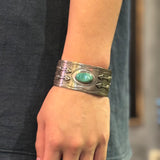 【Indian jewelry】ナバホ族 ターコイズ シルバーバングル