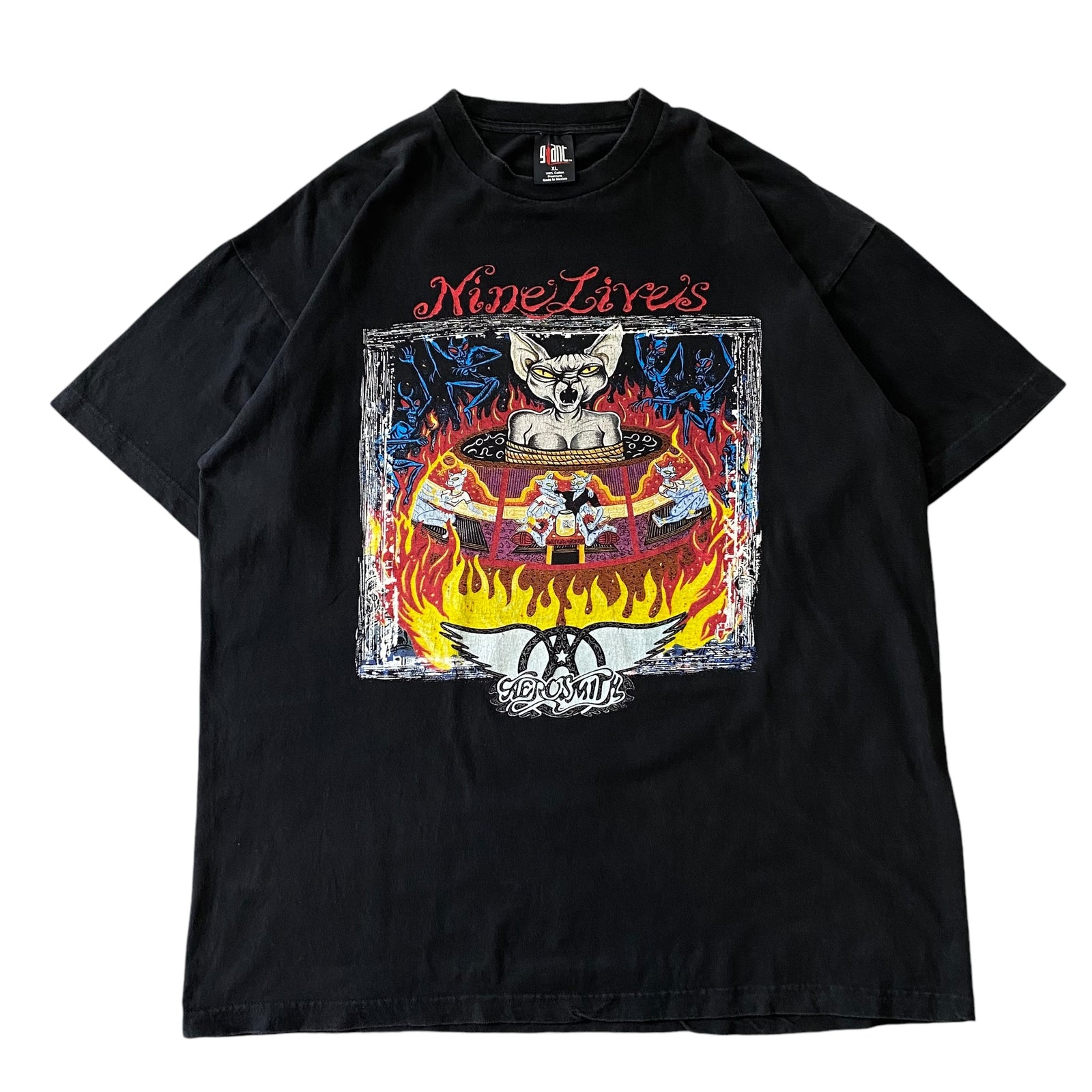 希少 レア AEROSMITH エアロスミス Tシャツ nine lives