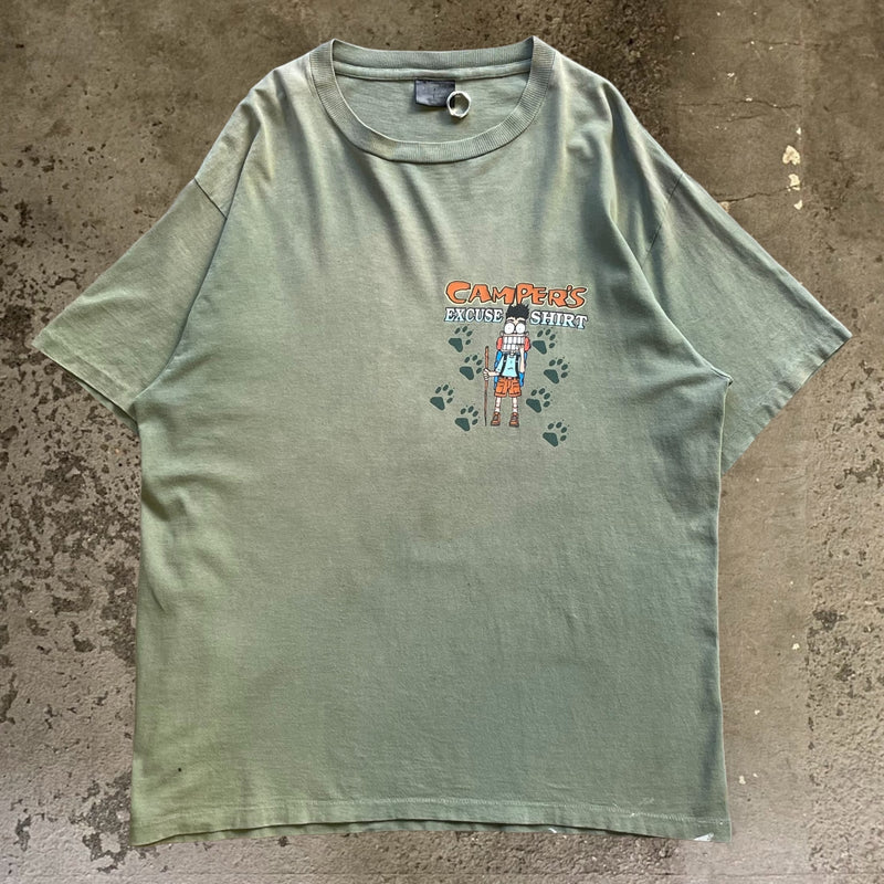 【古着Tシャツ】グッドレギュラー 90's CAMPER'S EXCUSE SHIRT バックプリントTシャツ