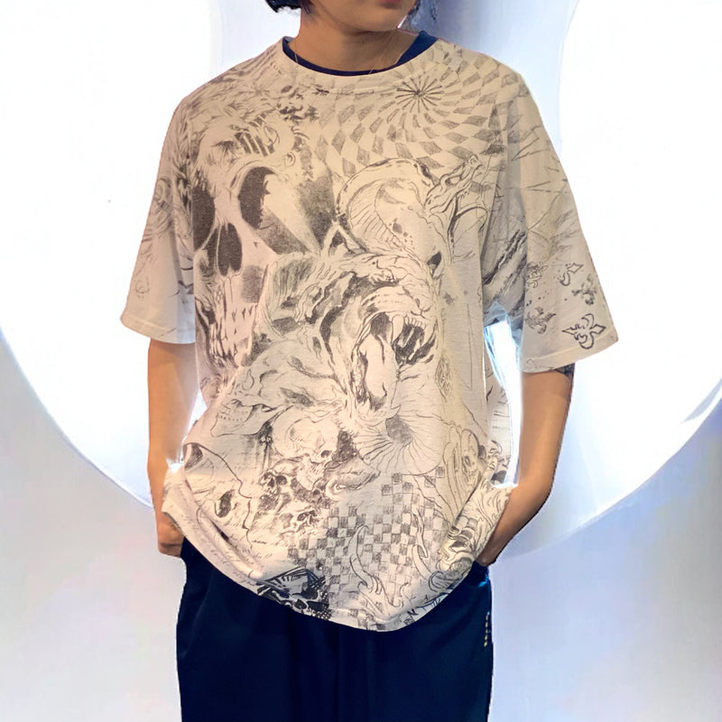 古着 90〜00s【Hanes】アートデザインTシャツ