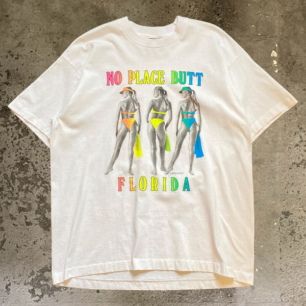 【古着Tシャツ】グッドレギュラー 90s AIR WAVES "NO PLACE BUTT FLORIDA"