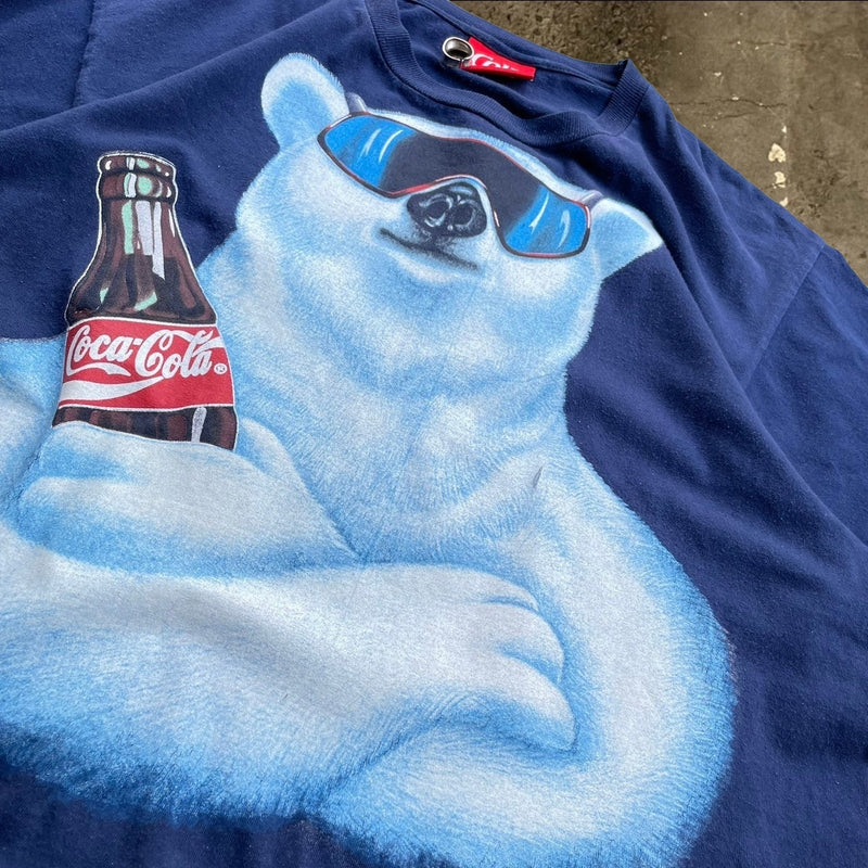 【古着Tシャツ】企業 90's Coca-Cola ポーラベア ネイビー